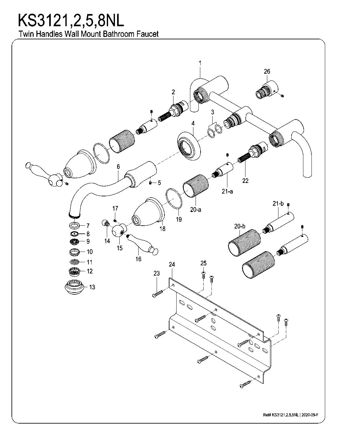 Vintage KS3121NL exploded parts diagram