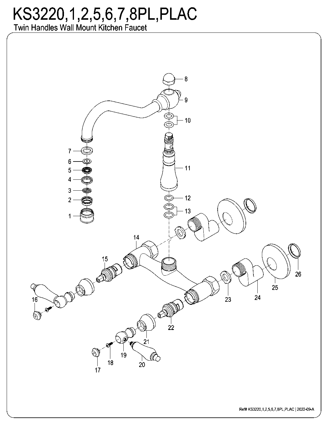 Vintage KS3220PL exploded parts diagram