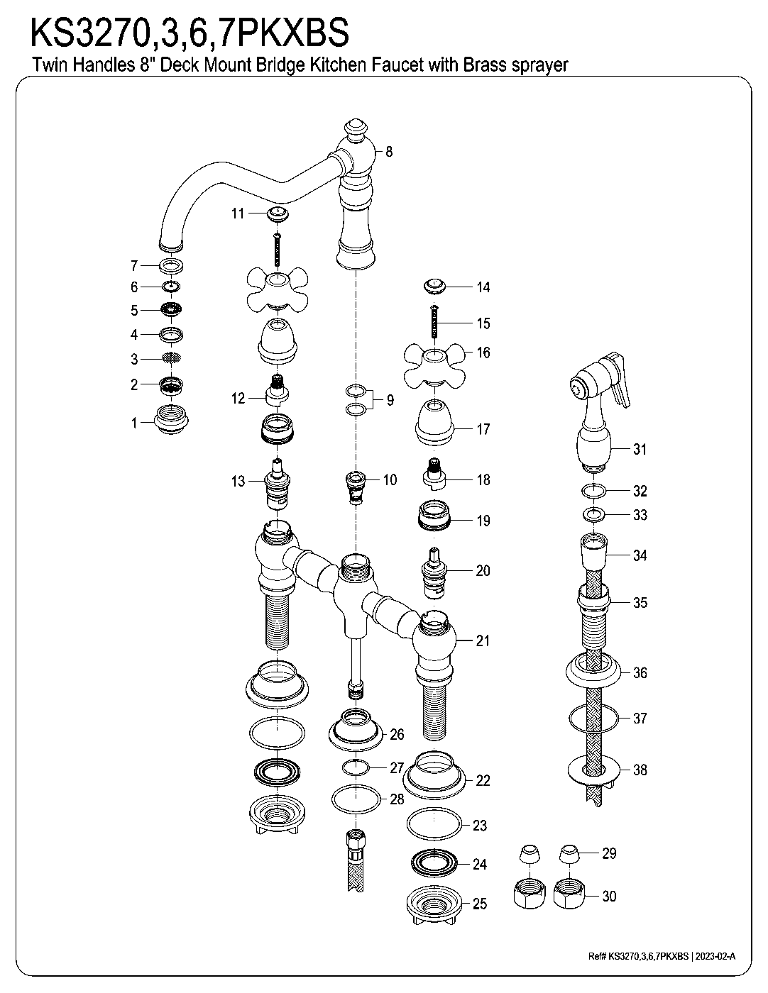 Duchess KS3270PKXBS exploded parts diagram