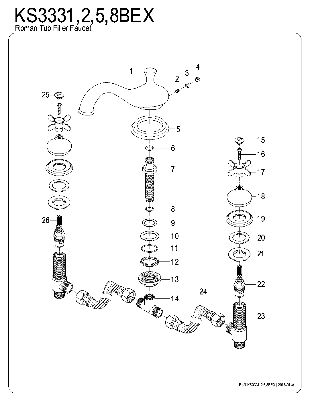 Essex KS3331BEX exploded parts diagram