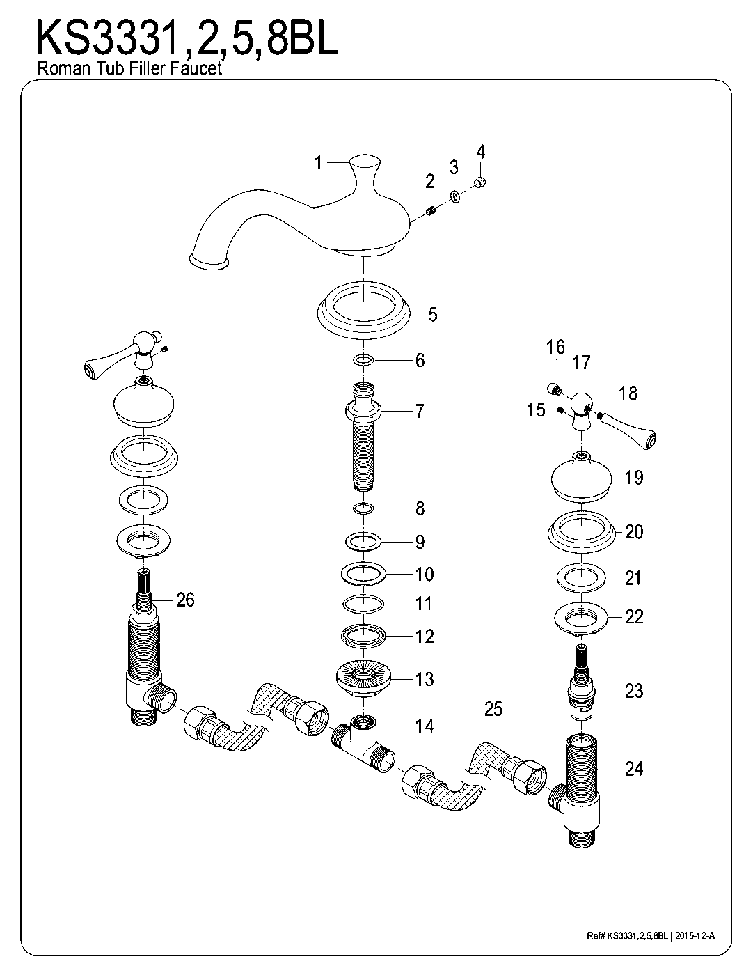Vintage KS3331BL exploded parts diagram
