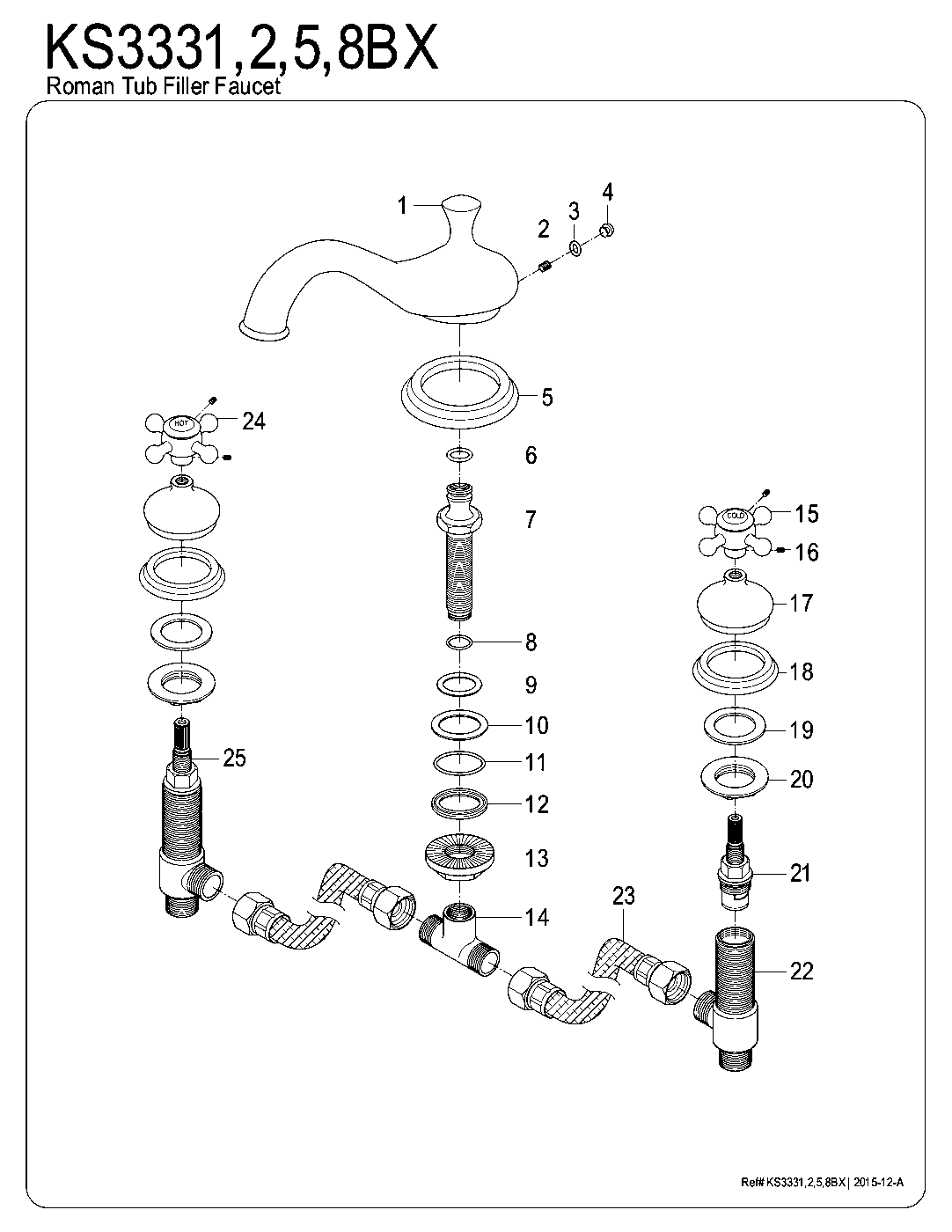 Vintage KS3331BX exploded parts diagram