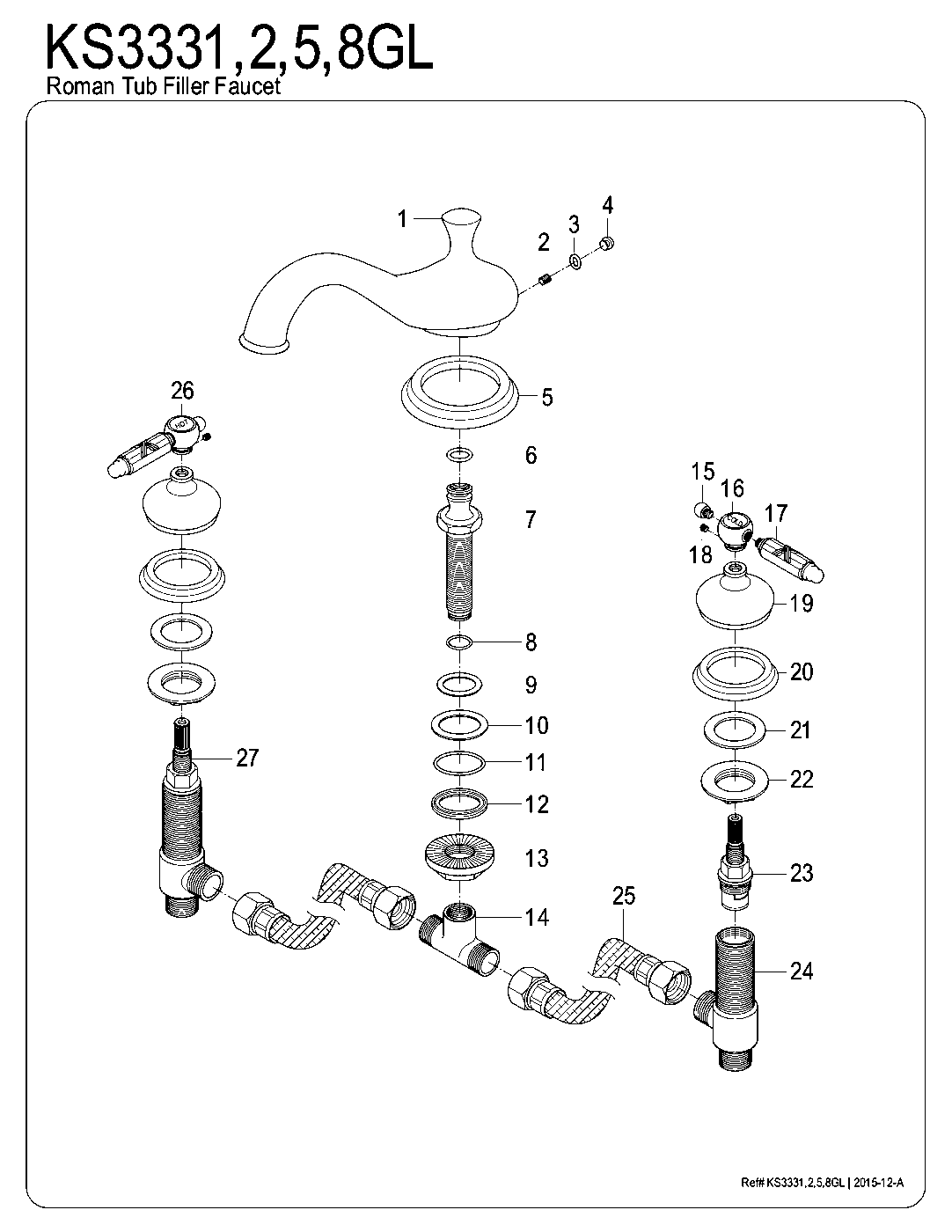 Georgian KS3331GL exploded parts diagram