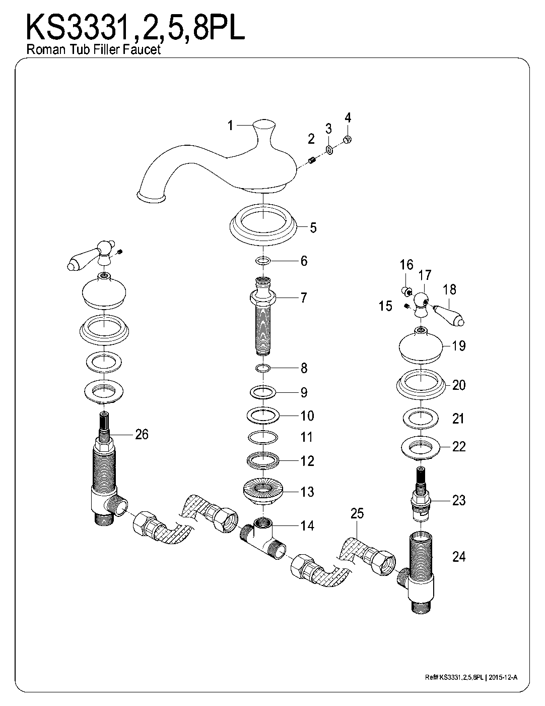 Heritage KS3331PL exploded parts diagram
