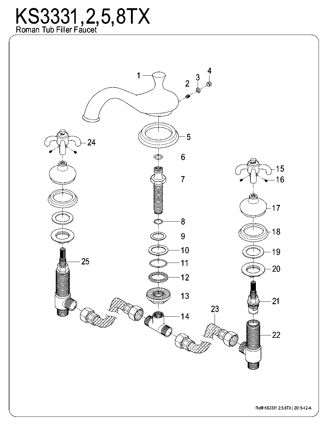 French Country KS3331TX exploded parts diagram