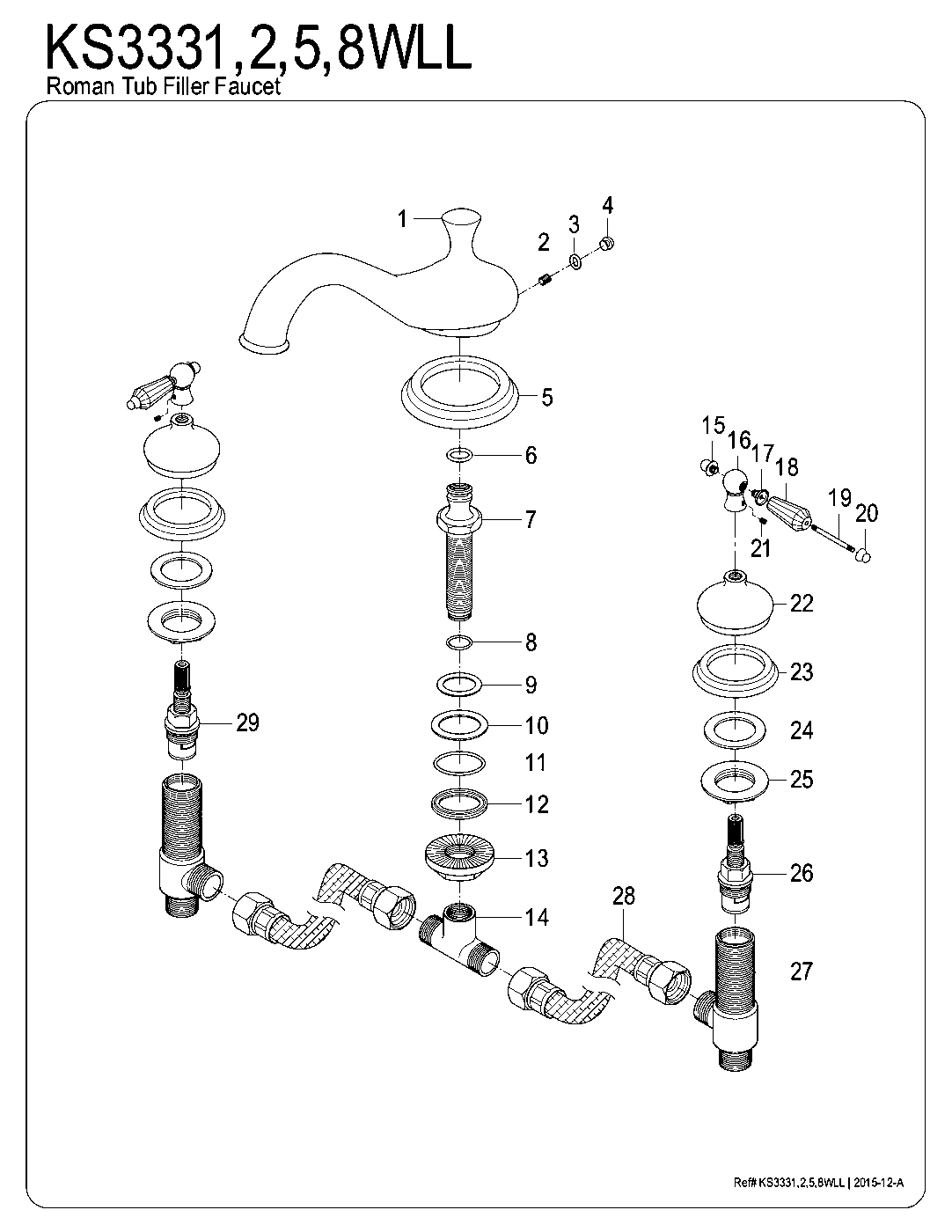 Wilshire KS3331WLL exploded parts diagram