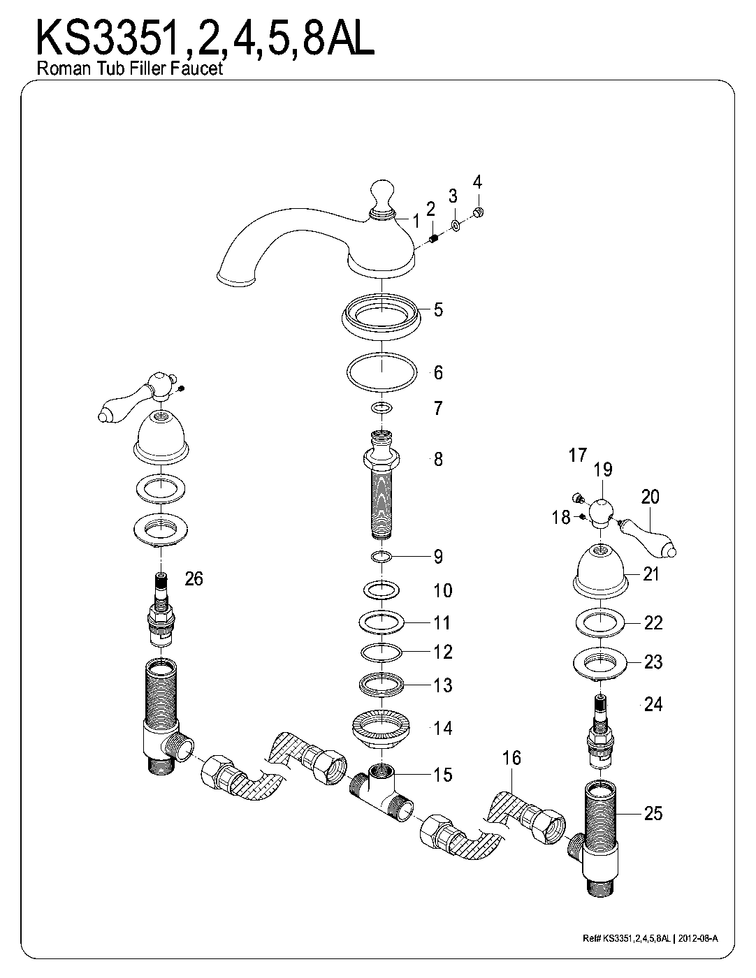 Vintage KS3351AL exploded parts diagram