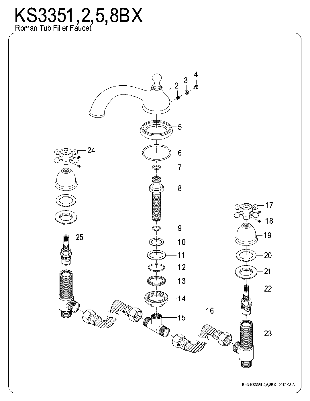 Vintage KS3351BX exploded parts diagram