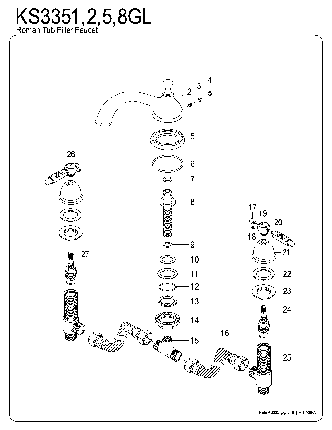 Georgian KS3351GL exploded parts diagram