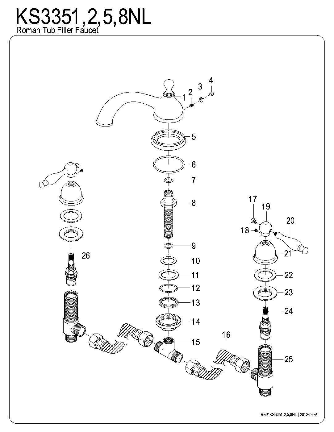 Vintage KS3351NL exploded parts diagram
