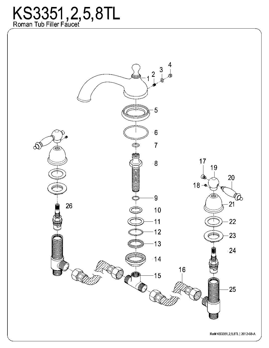 Vintage KS3351TL exploded parts diagram