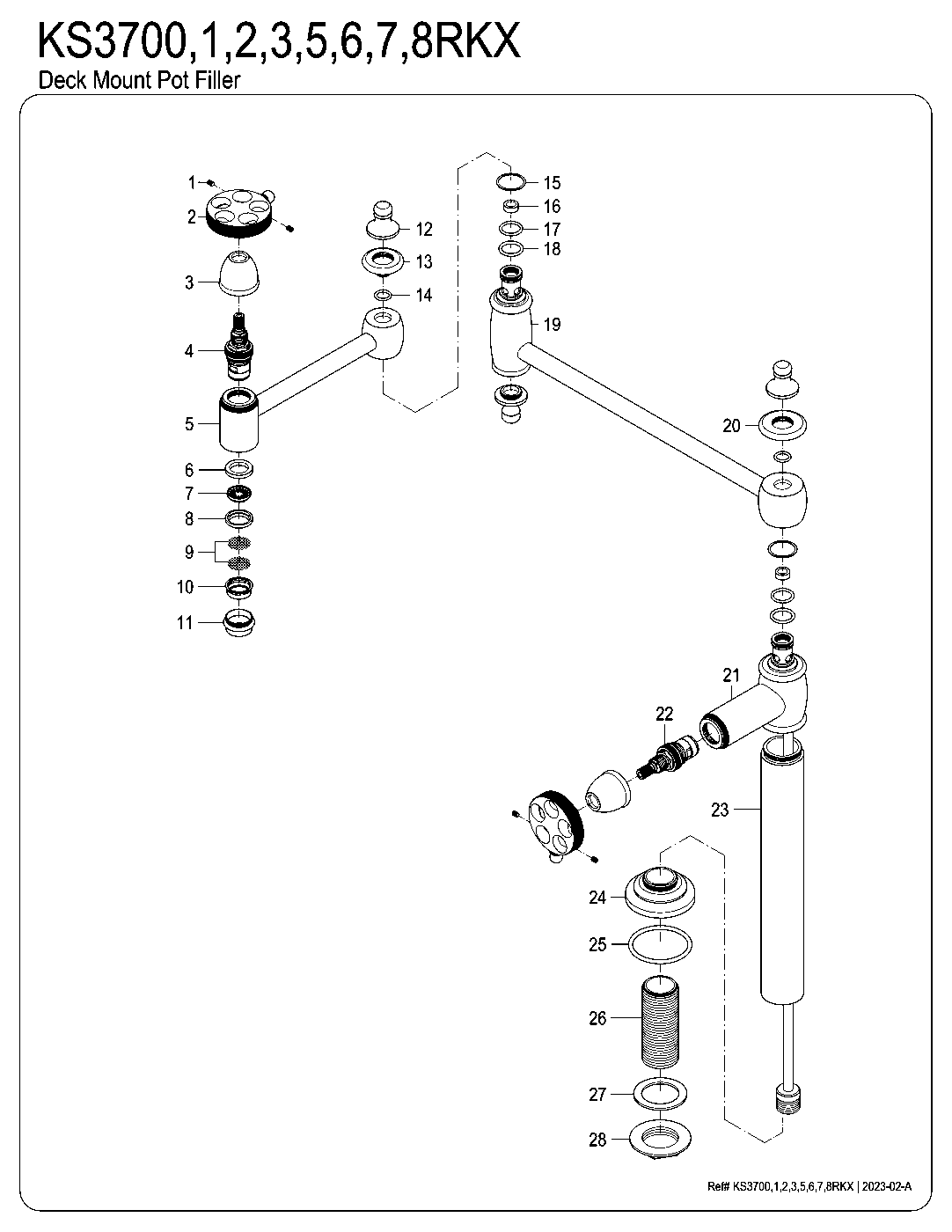 Webb KS3700RKX exploded parts diagram