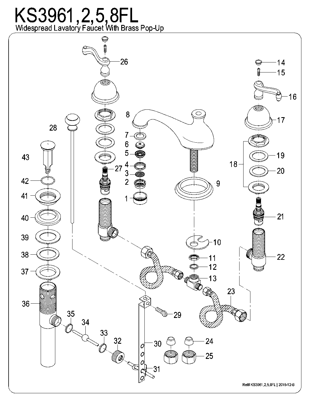 Royale KS3961FL exploded parts diagram