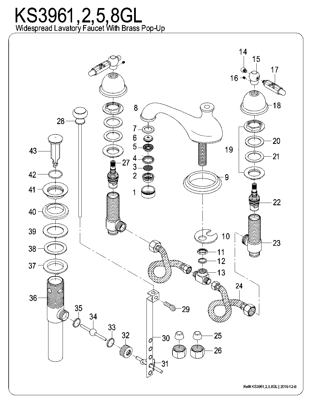 Georgian KS3961GL exploded parts diagram