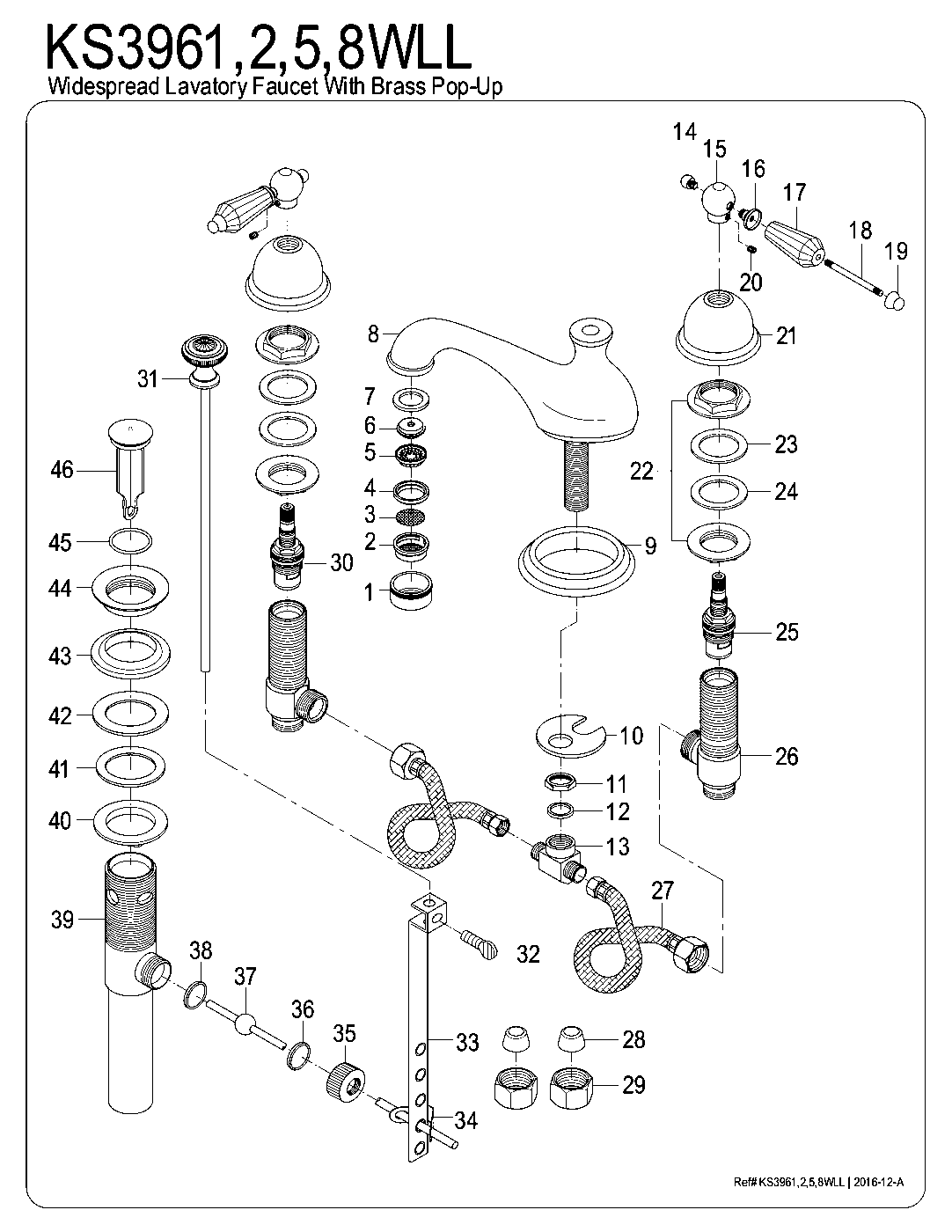 Wilshire KS3961WLL exploded parts diagram