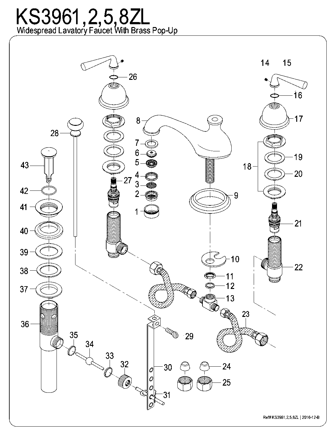 Silver Sage KS3961ZL exploded parts diagram