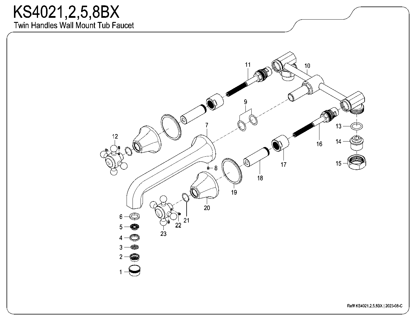 Metropolitan KS4021BX exploded parts diagram