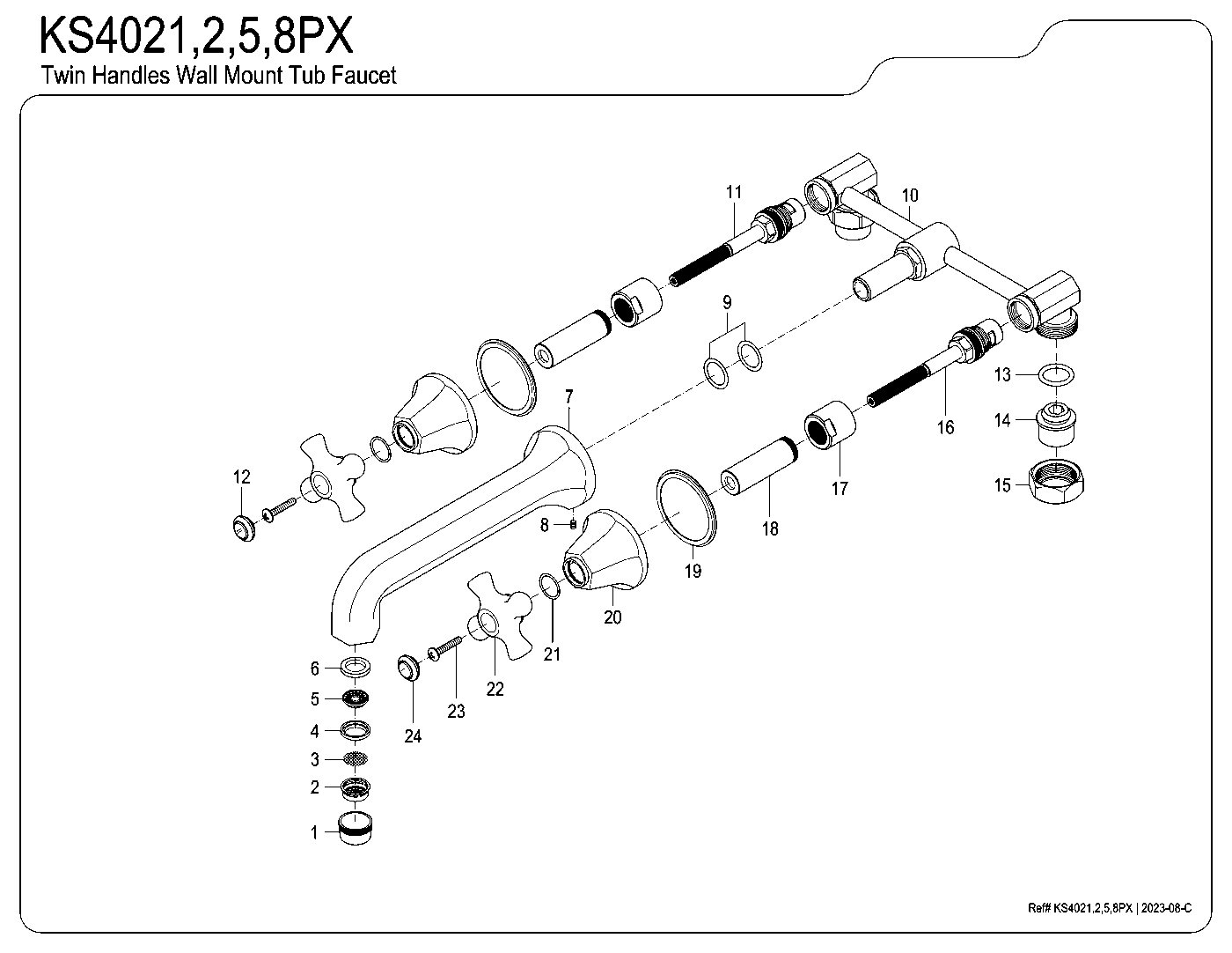 Metropolitan KS4021PX exploded parts diagram