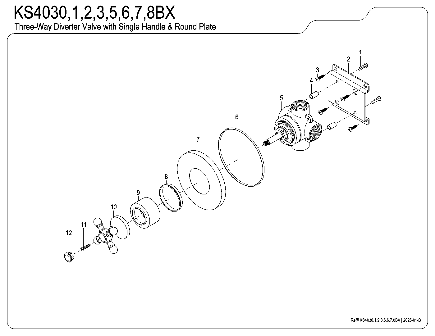 Metropolitan KS4030BX exploded parts diagram