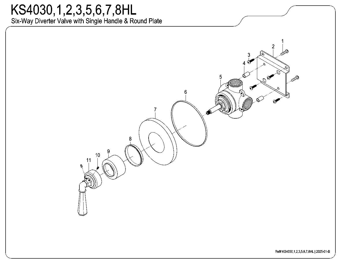Metropolitan KS4030HL exploded parts diagram