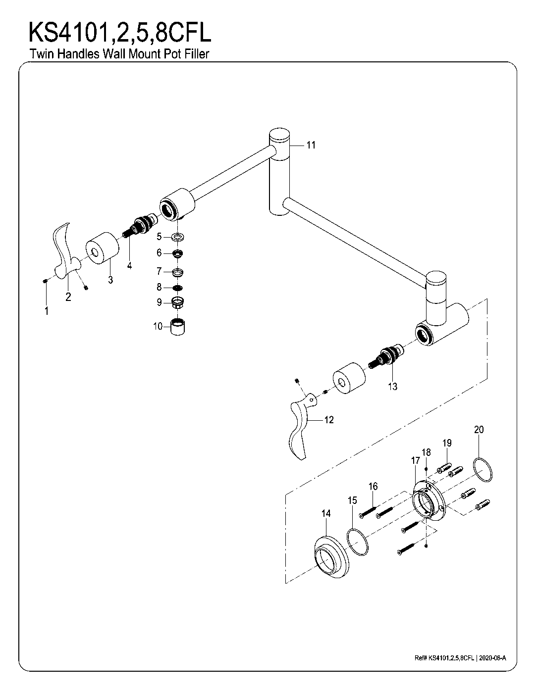 Century KS4105CFL exploded parts diagram