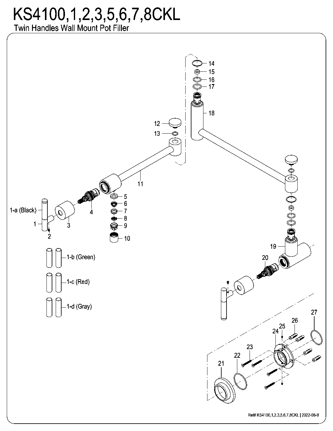Kaiser KS4100CKL exploded parts diagram