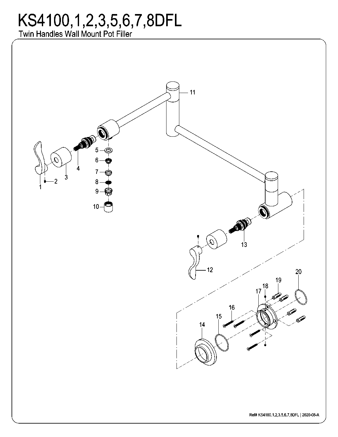 NuWave KS4100DFL exploded parts diagram