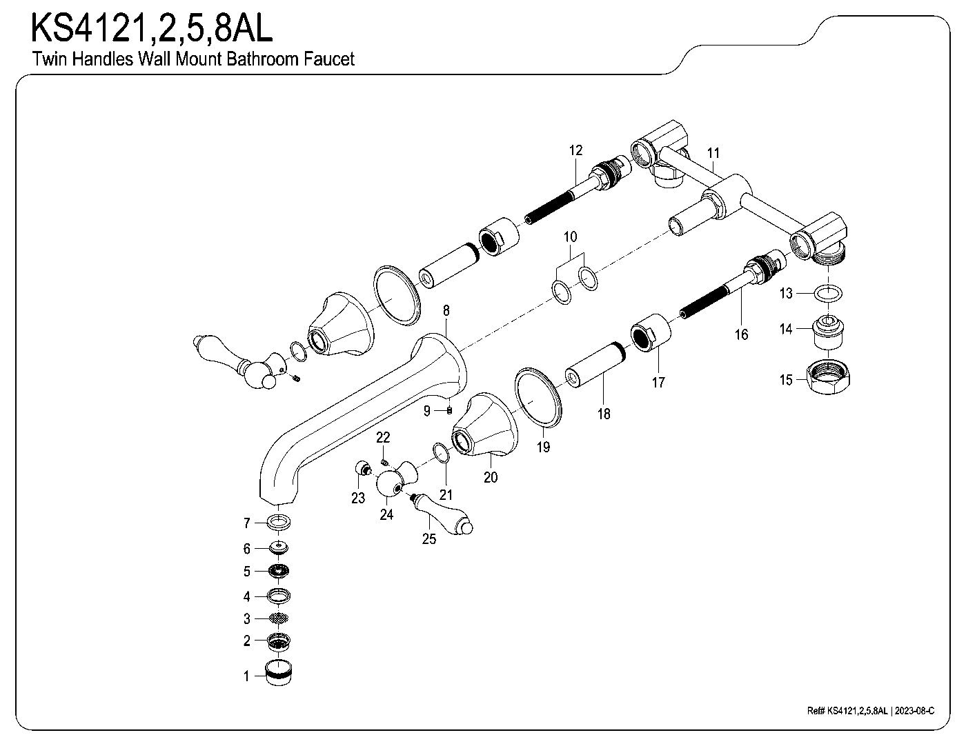 Metropolitan KS4121AL exploded parts diagram
