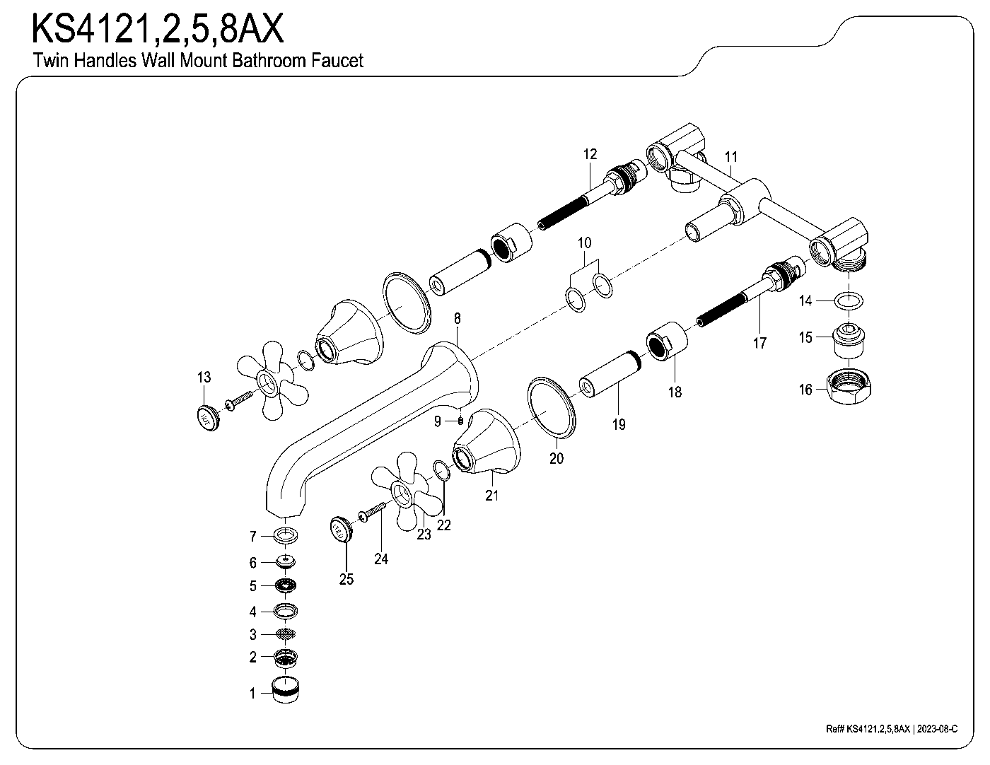 Metropolitan KS4121AX exploded parts diagram