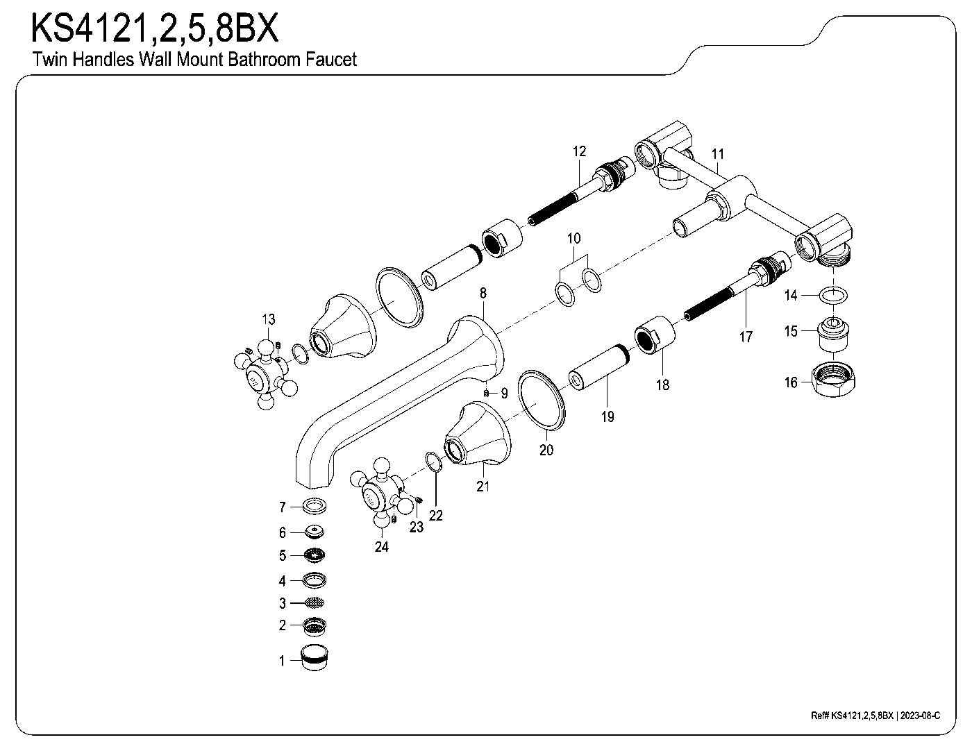Metropolitan KS4121BX exploded parts diagram