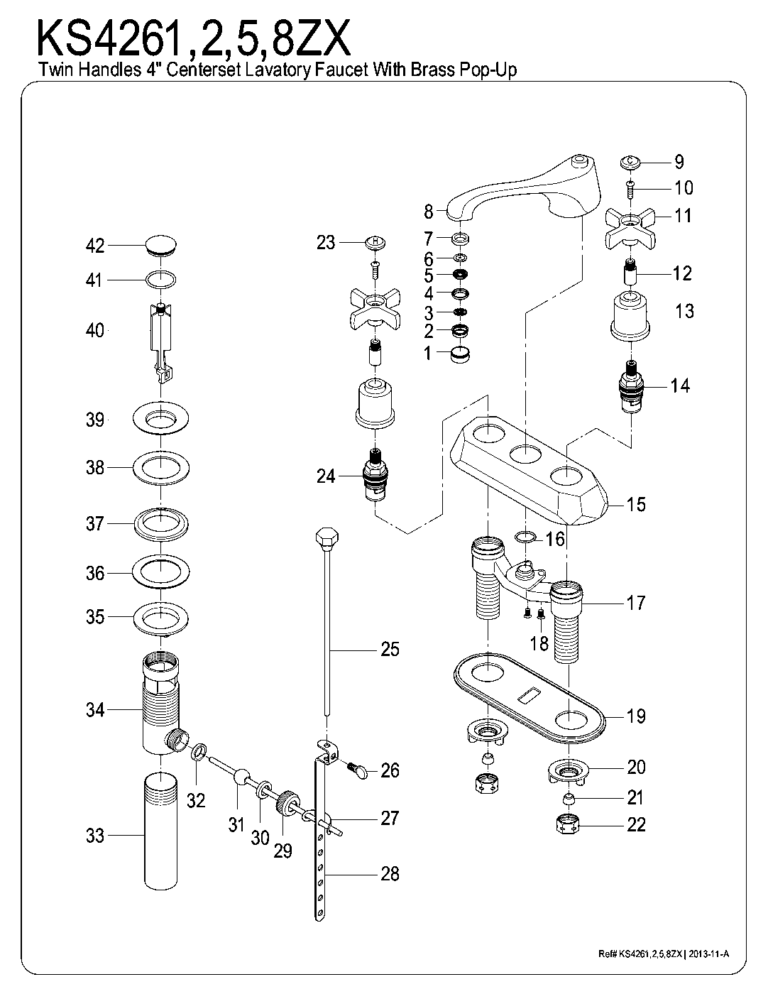 Millennium KS4261ZX exploded parts diagram