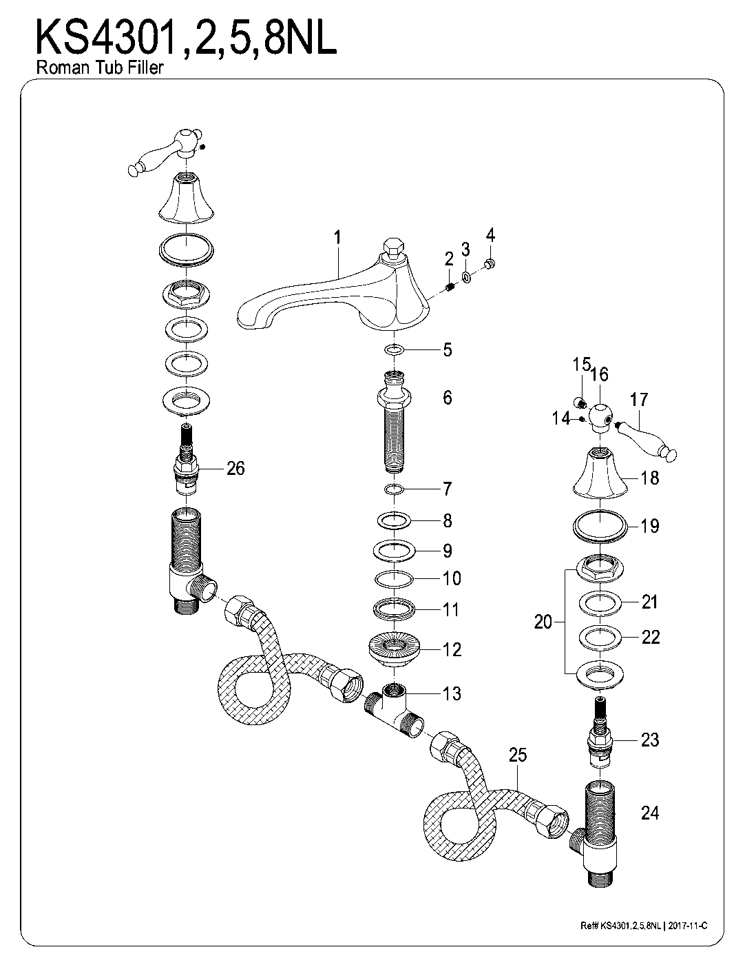 Metropolitan KS4301NL exploded parts diagram