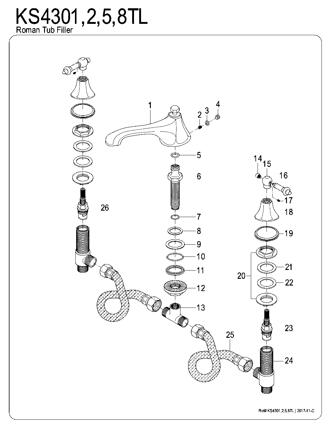 Metropolitan KS4301TL exploded parts diagram