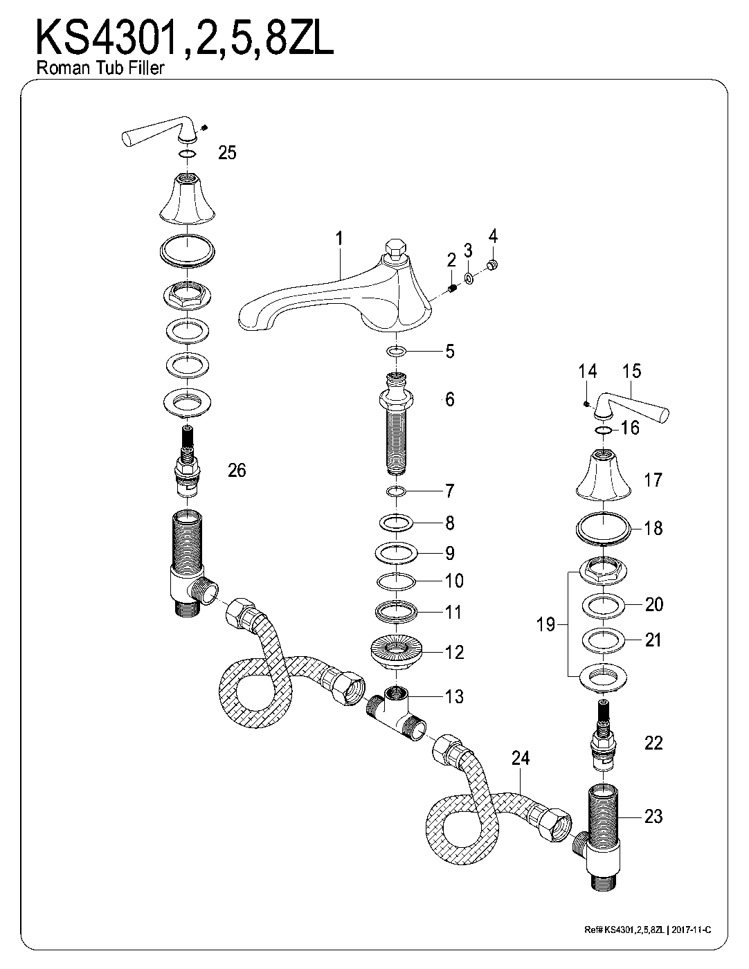 Silver Sage KS4301ZL exploded parts diagram