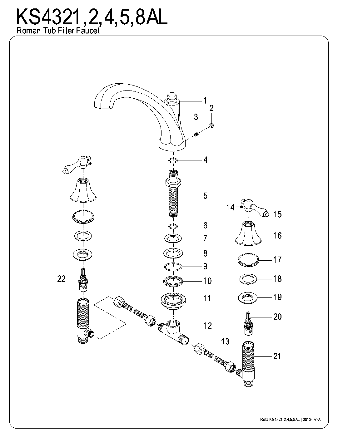 Metropolitan KS4321AL exploded parts diagram