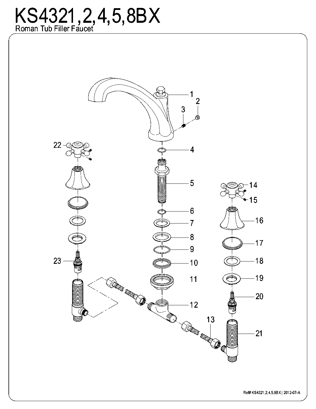 Metropolitan KS4321BX exploded parts diagram