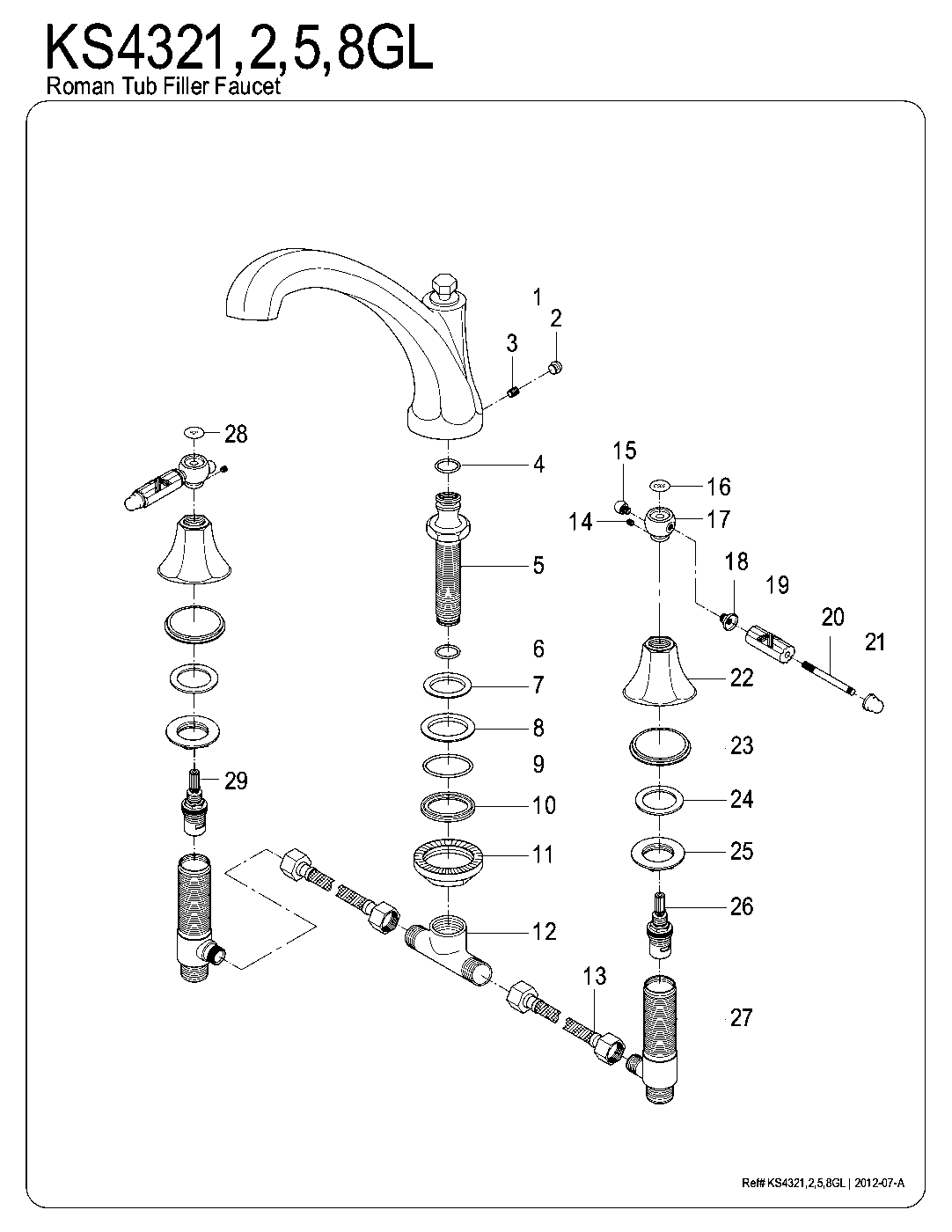 Georgian KS4321GL exploded parts diagram