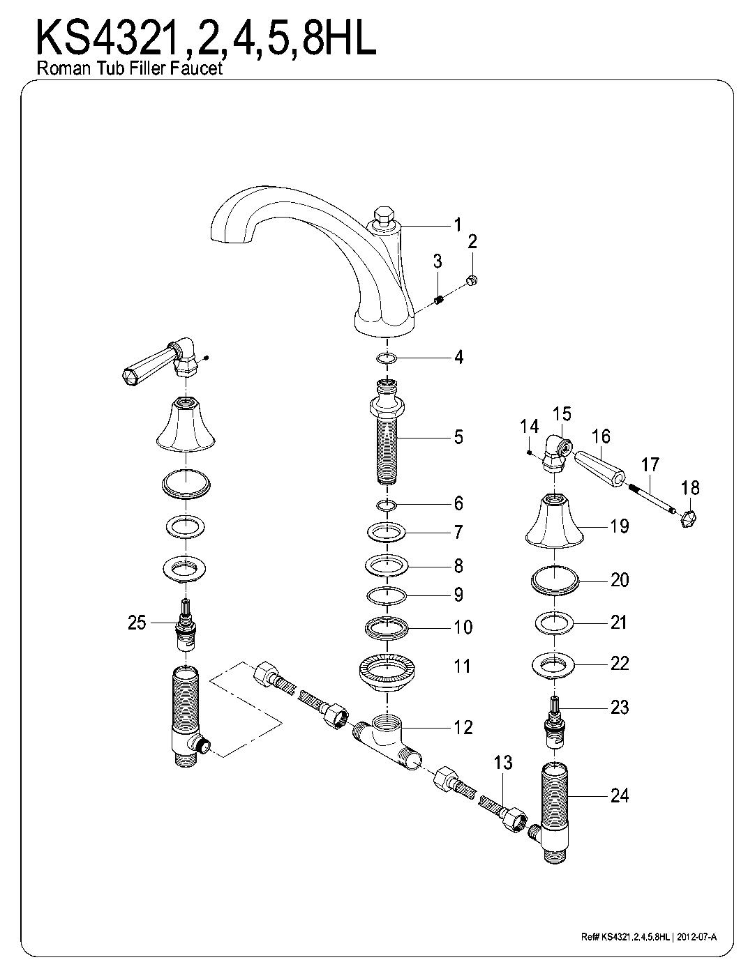 Roman KS4321HL exploded parts diagram