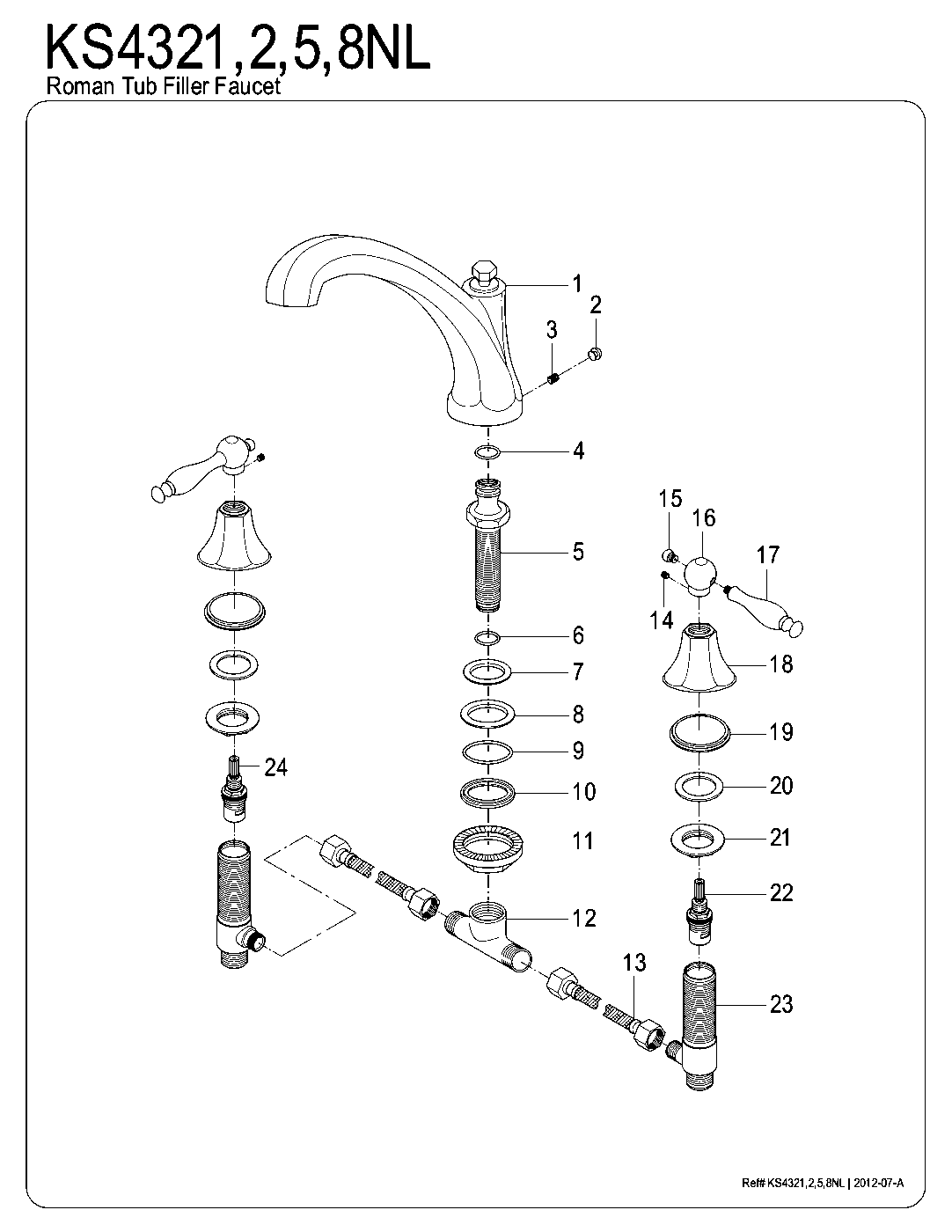 Metropolitan KS4321NL exploded parts diagram