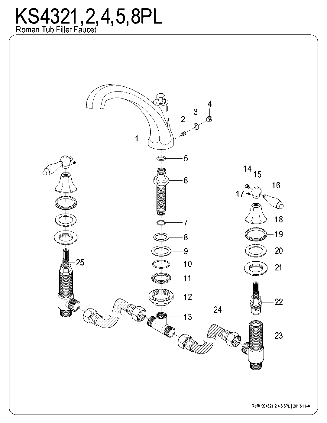 Metropolitan KS4321PL exploded parts diagram