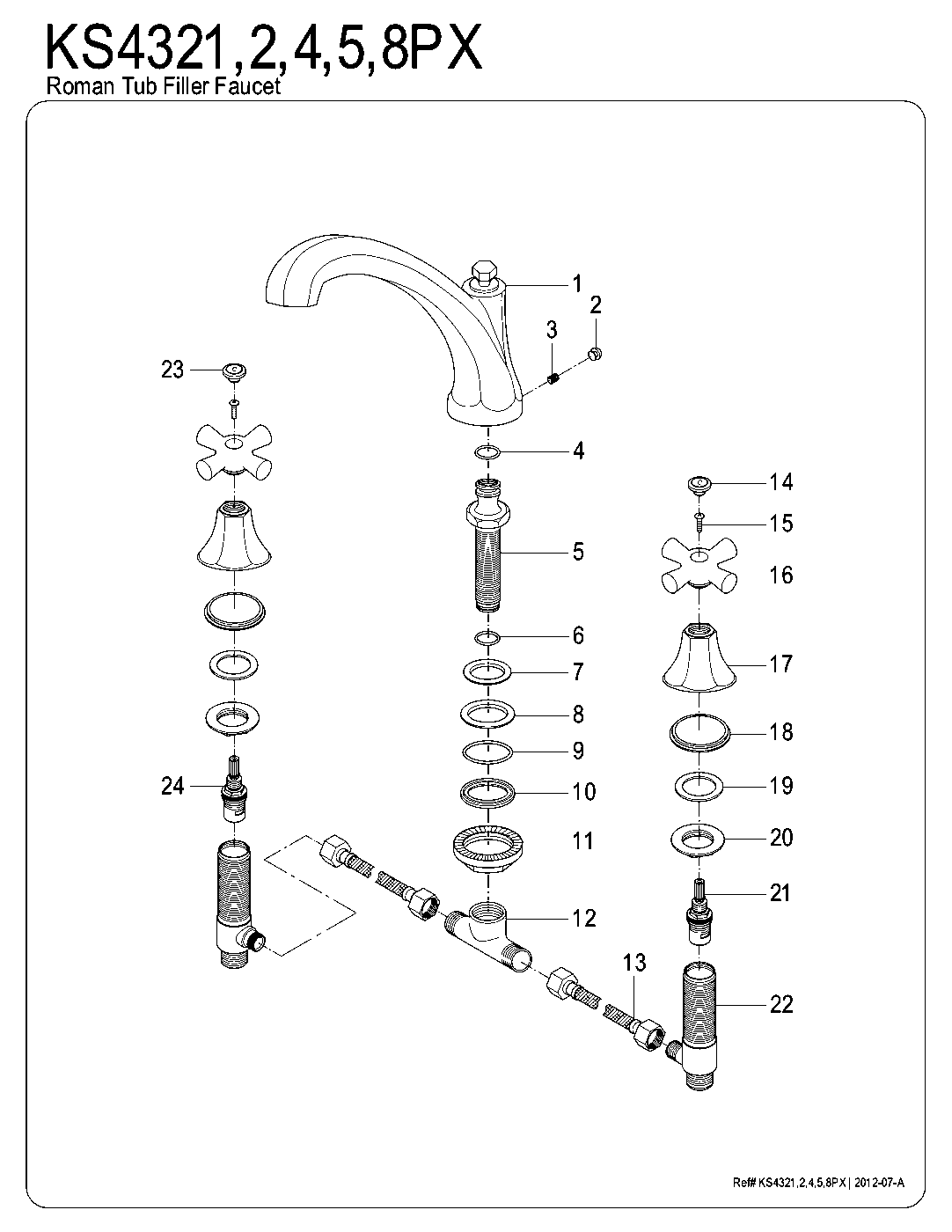 Metropolitan KS4321PX exploded parts diagram