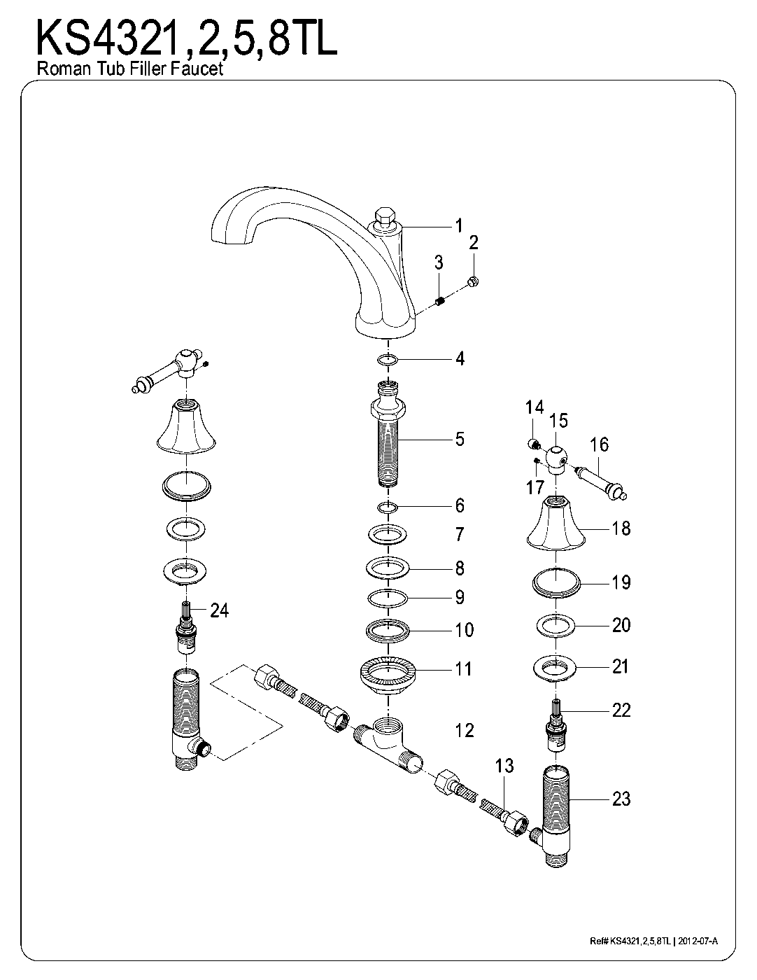 Metropolitan KS4321TL exploded parts diagram