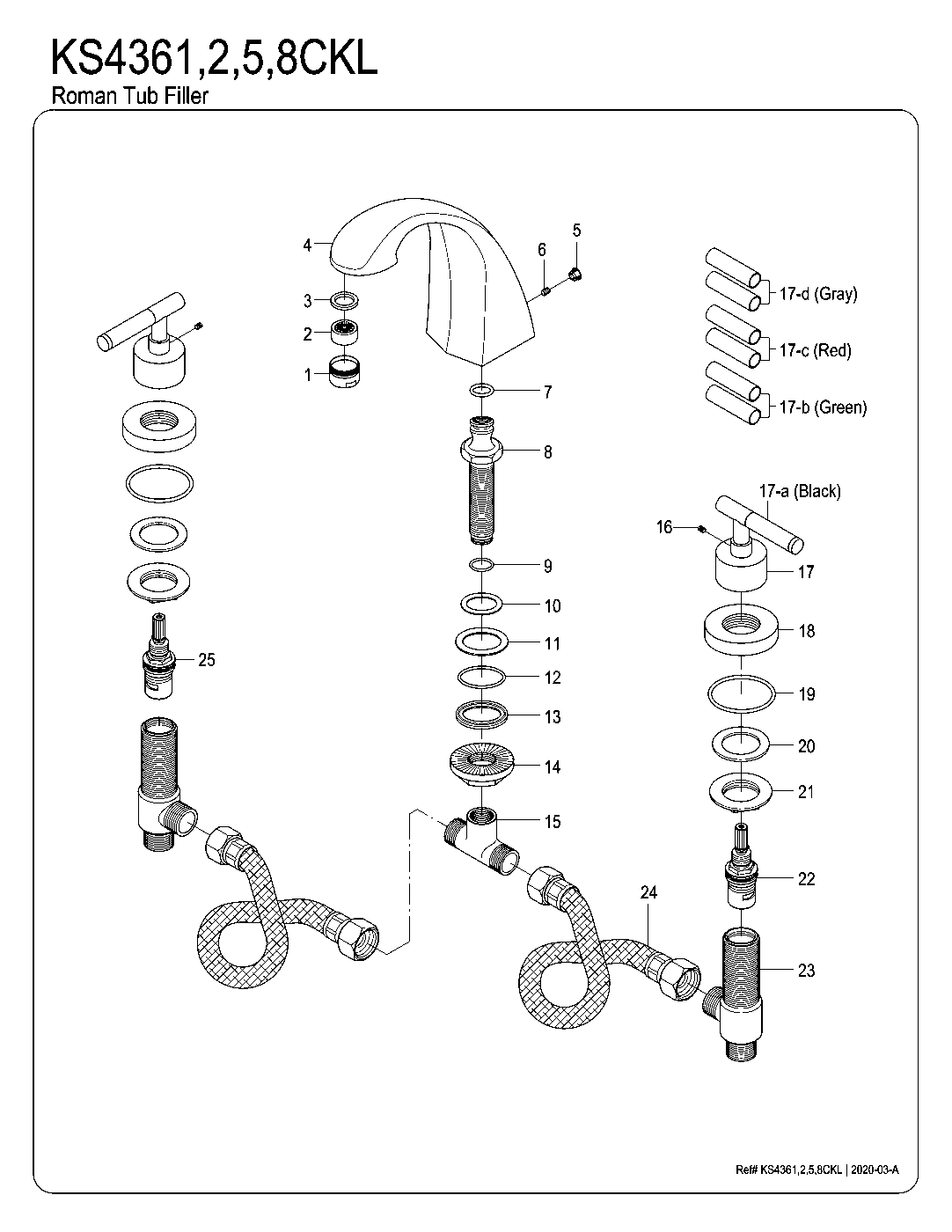 Kaiser KS4361CKL exploded parts diagram