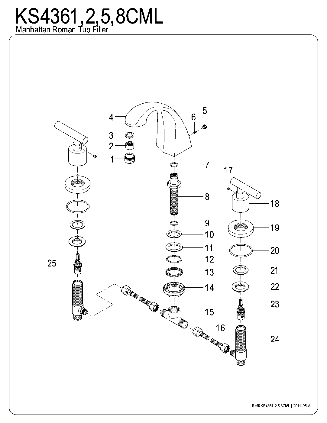 Manhattan KS4361CML exploded parts diagram
