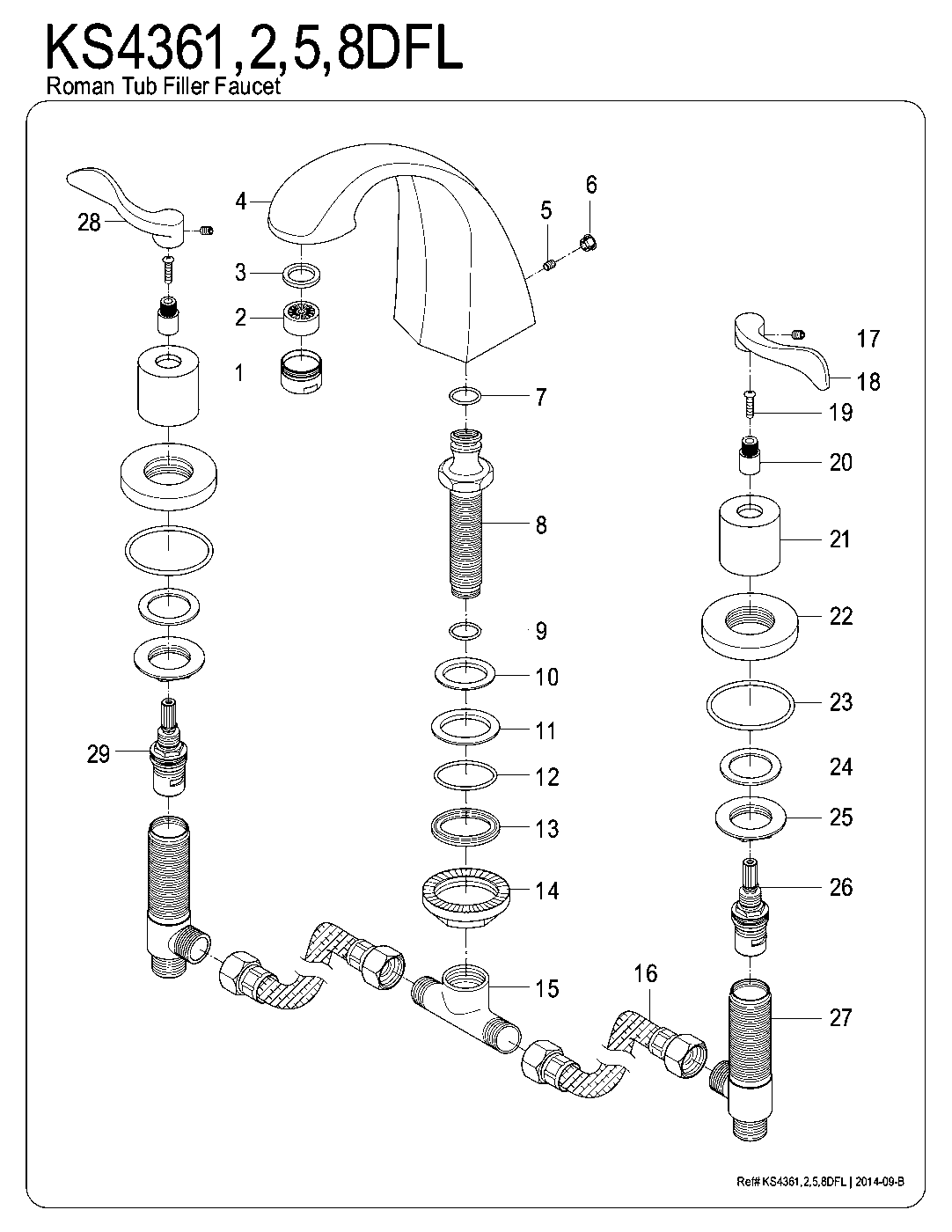 Vintage KS4361DFL exploded parts diagram