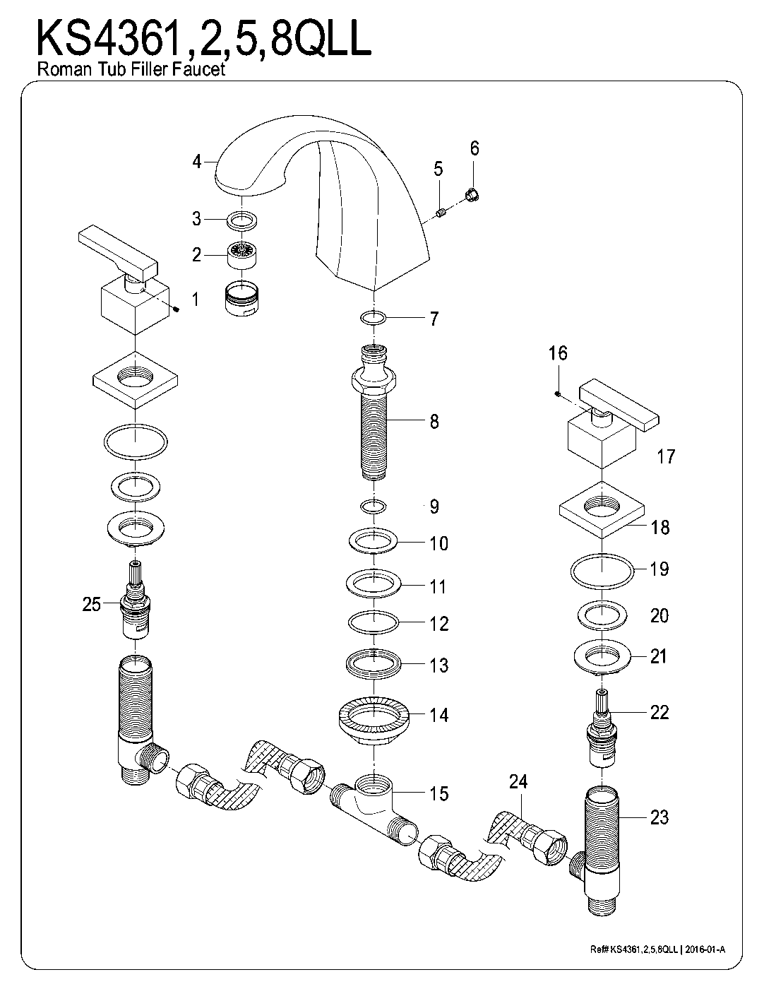 Executive KS4361QLL exploded parts diagram