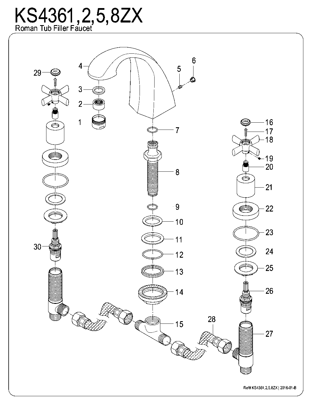 Millennium KS4361ZX exploded parts diagram