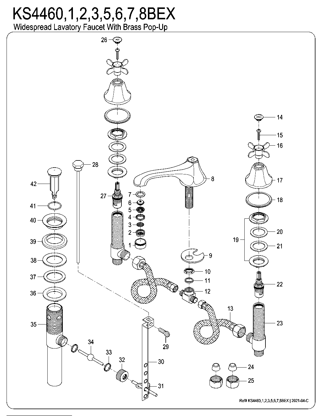 Essex KS4460BEX exploded parts diagram