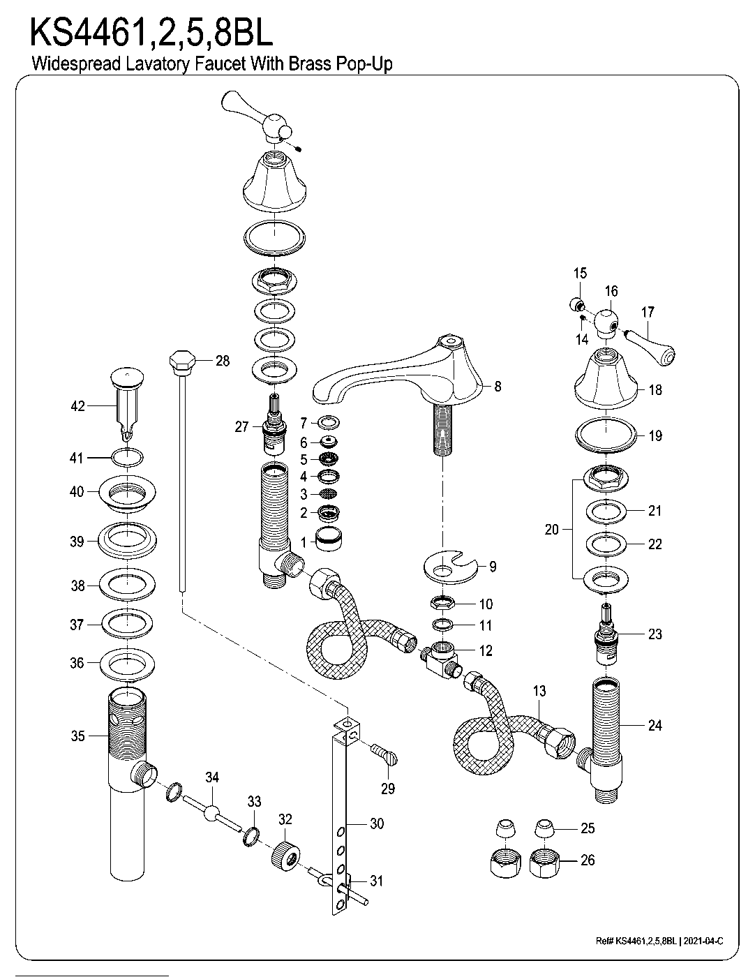 Metropolitan KS4461BL exploded parts diagram