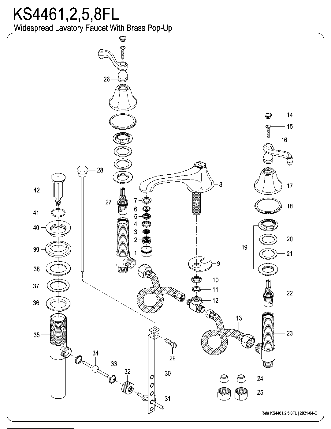 Royale KS4461FL exploded parts diagram